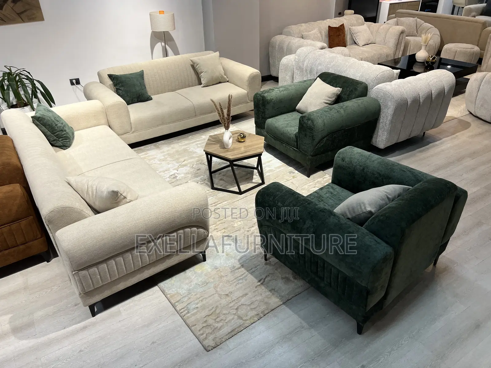 Modern Luxury Fabric Sofa Set 7 Seater Living Room Couch