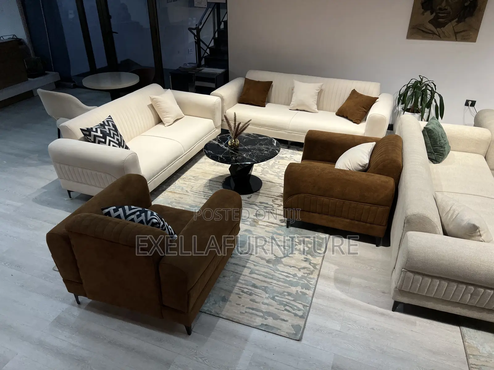 Modern Luxury Fabric Sofa Set 7 Seater Living Room Couch