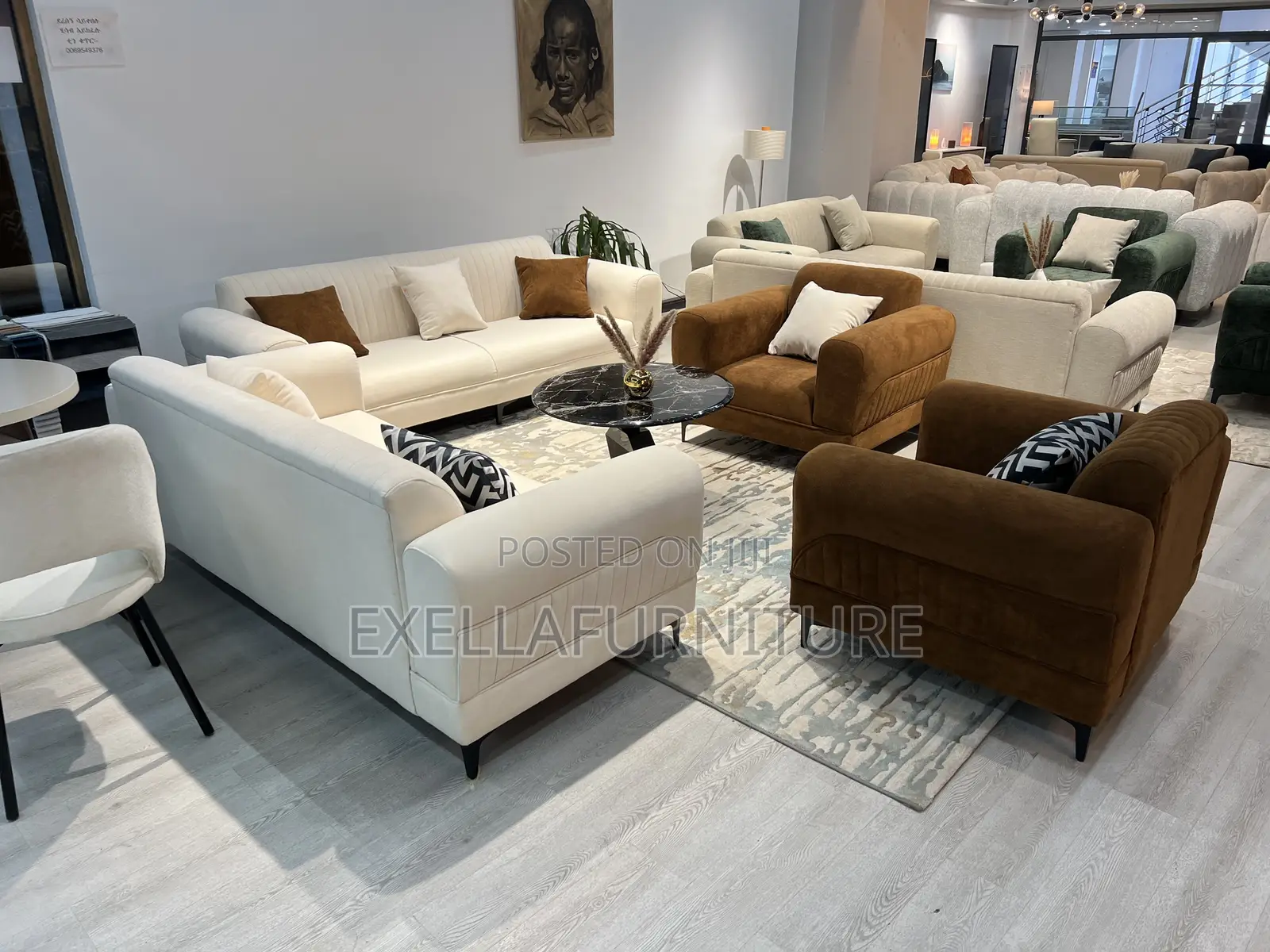 Modern Luxury Fabric Sofa Set 7 Seater Living Room Couch