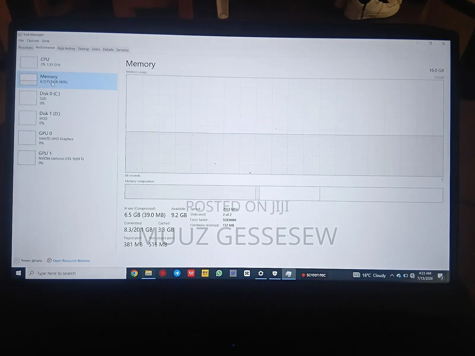 Laptop Lenovo Ideapad 3 16GB Intel Core i7 HDD+SSD 1T