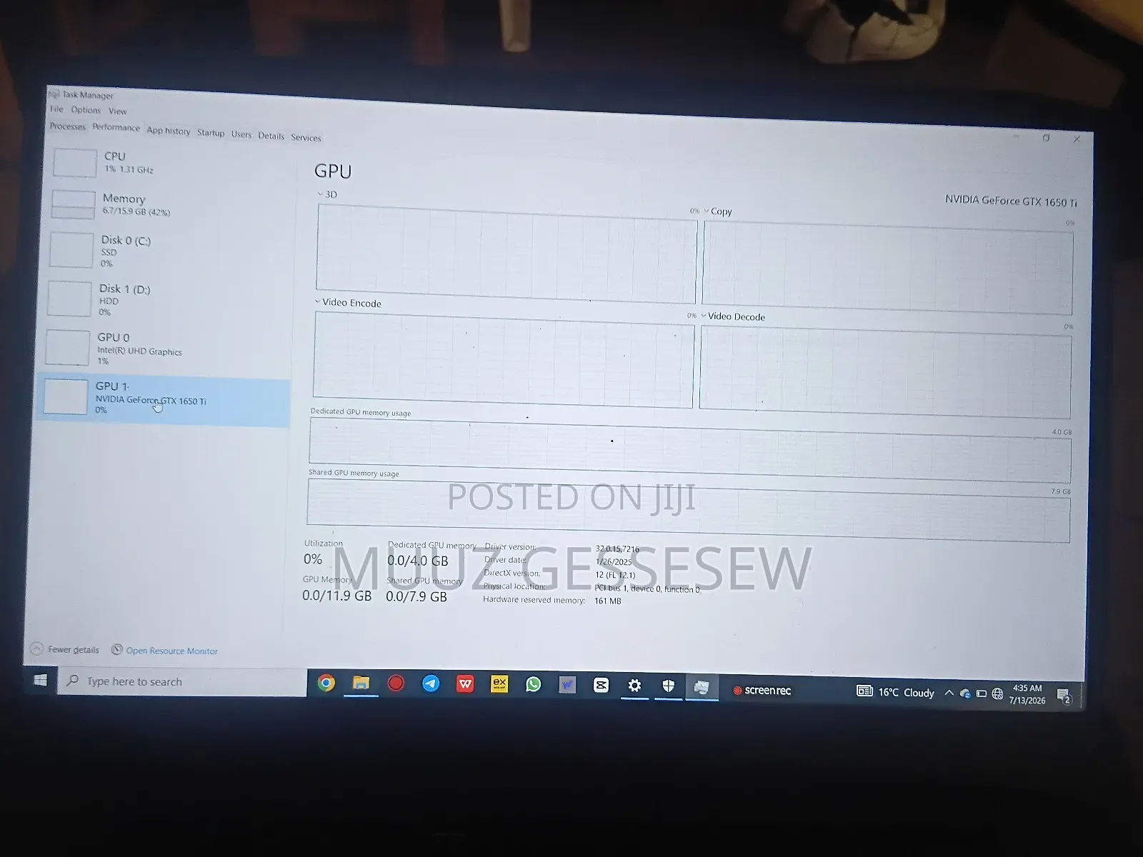 Laptop Lenovo Ideapad 3 16GB Intel Core i7 HDD+SSD 1T