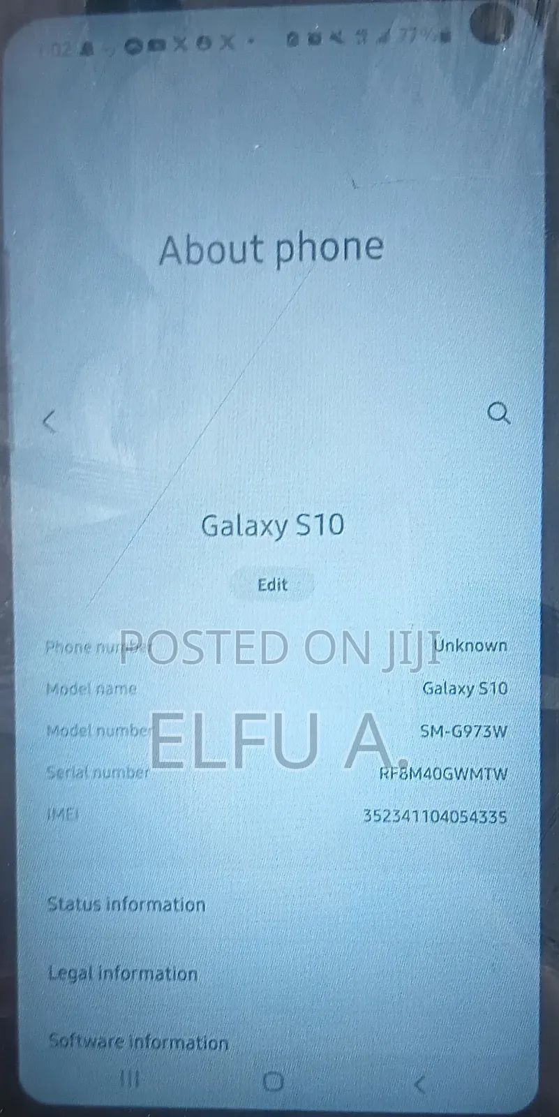 Samsung Galaxy S10 128 GB White