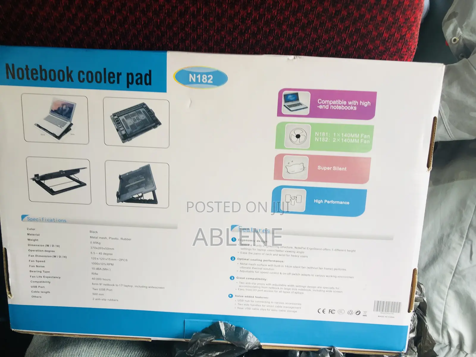 Double Laptop Fan Cooling Fan Stand (Notebook Cooler Pad)