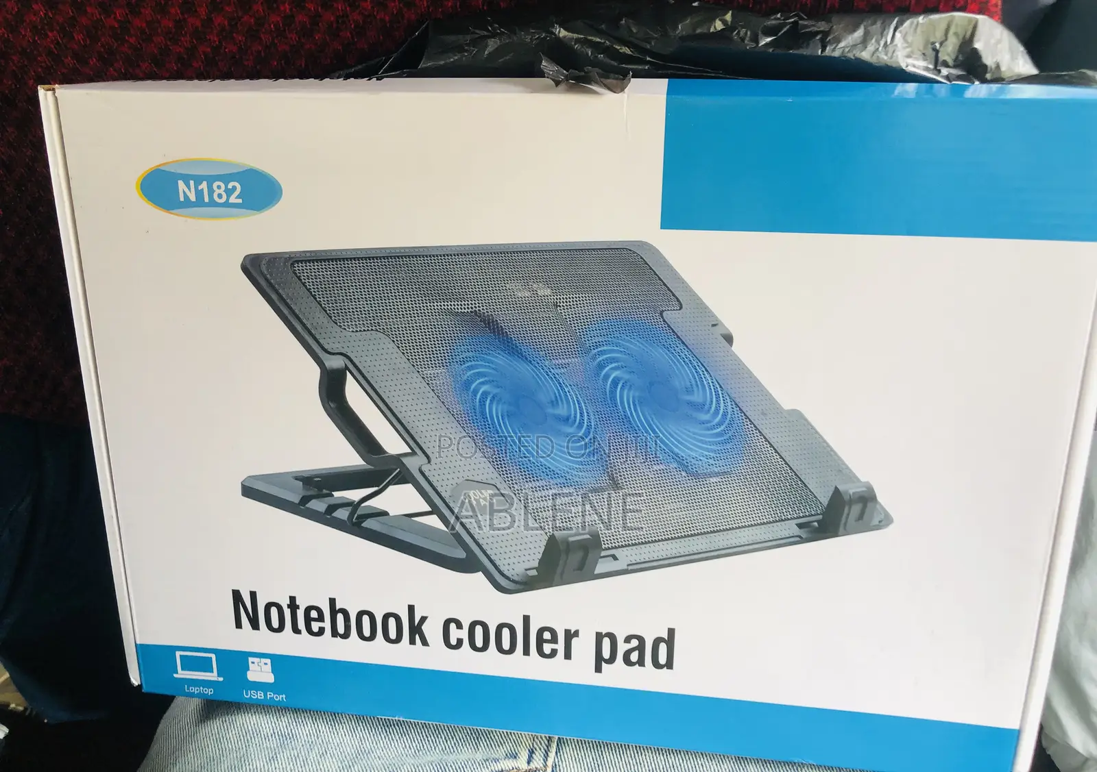 Double Laptop Fan Coling Stand (Notebook Cooler Pad )