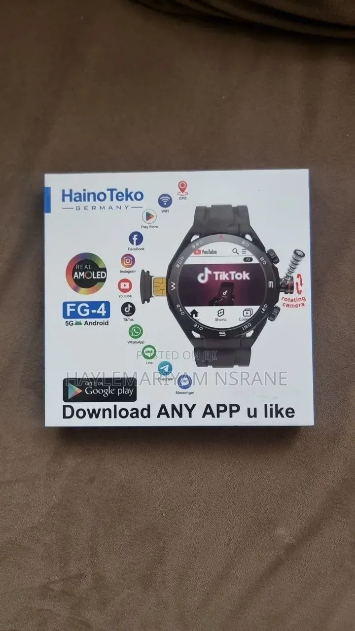 Haino Teko FG-4 5G Android Smart Watch With Rotating Camera AMOLED