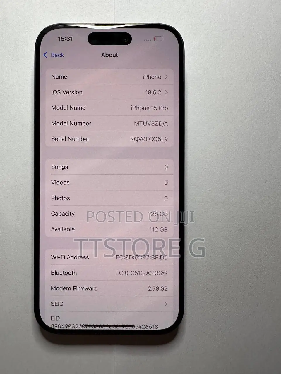 Apple iPhone 15 Pro 128 GB Black