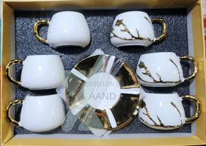Luxury 6-Piece Porcelain Coffee Cup Set/