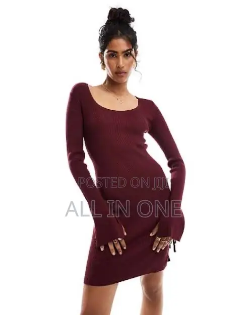 Sweater Dress With Different Color