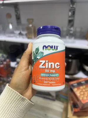 Now Zinc 50mg for Immune Support Promotes Healthy Skin 250 Tablets