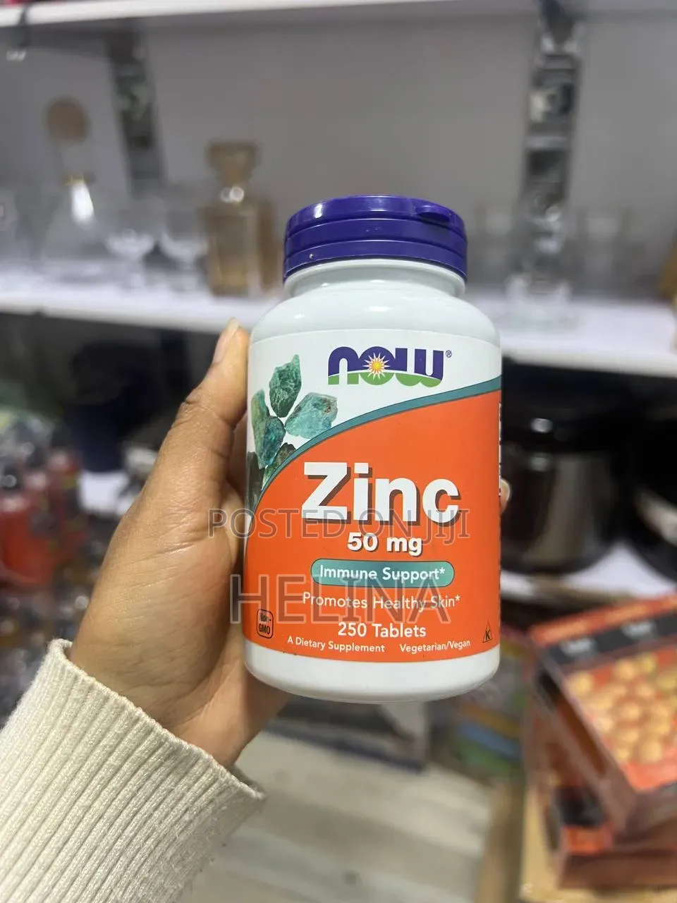 Now Zinc 50mg for Immune Support Promotes Healthy Skin 250 Tablets