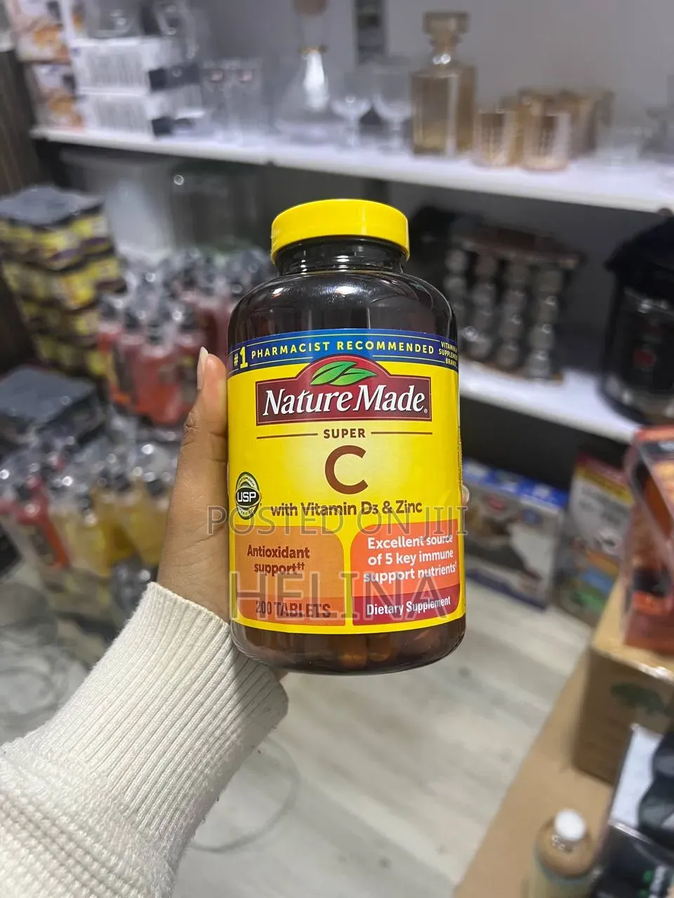 Nature Made Super C With Vitamin D3 Zinc 200 Tablets From USA