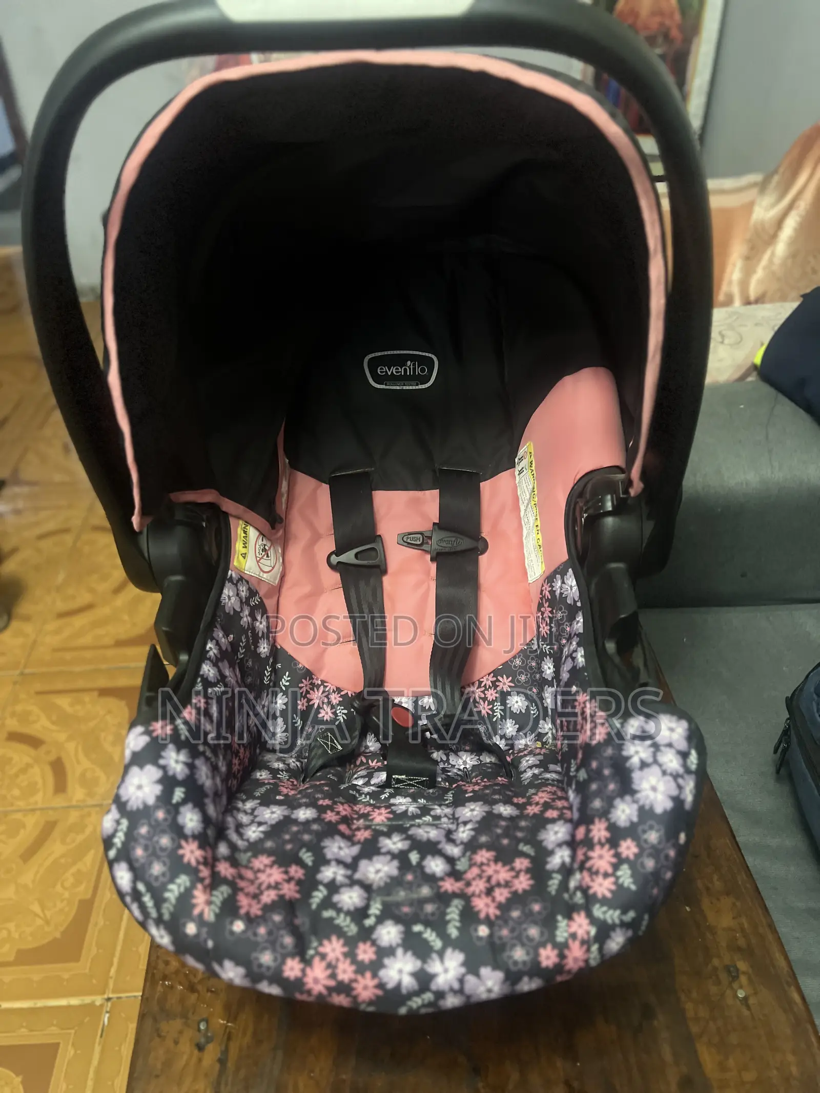 Evenflo Baby Carrier Infant Car Seat (Pink / Floral) (Best Overall)