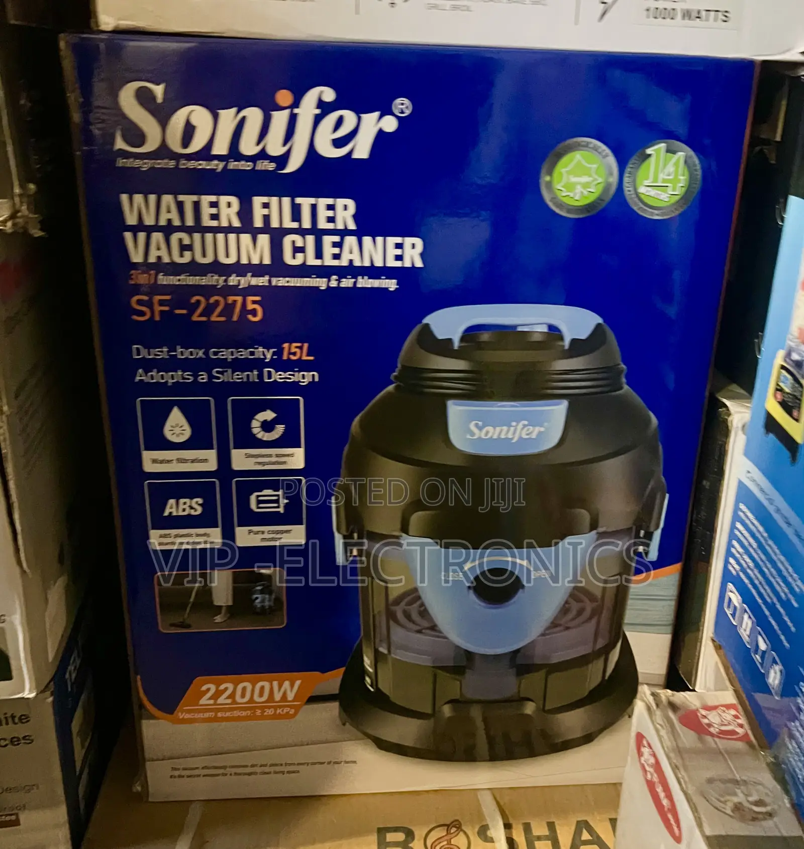 Sonifer Water Filter Vacuum Cleaner High-Efficiency Copper Motor 2200W