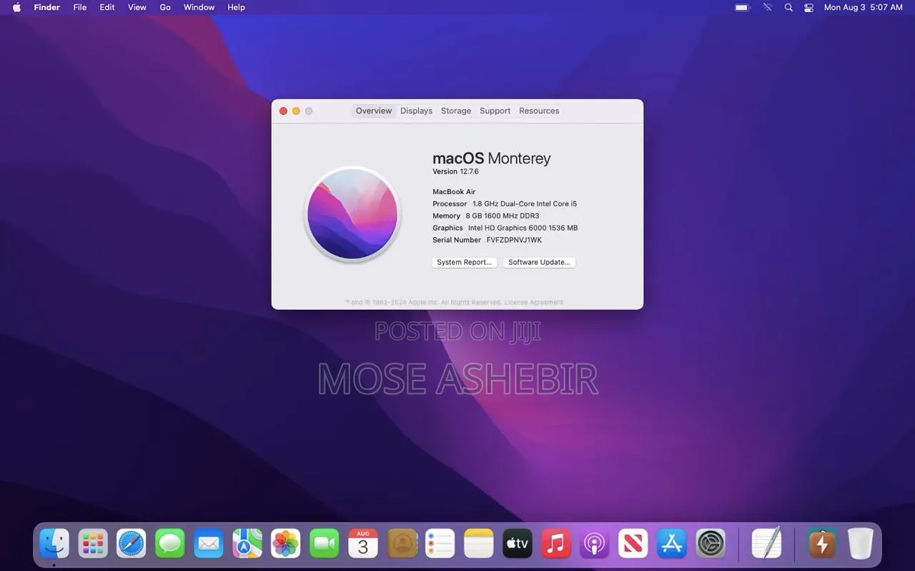 Laptop Apple MacBook Air 2017 8GB Intel Core i5 SSD 128GB