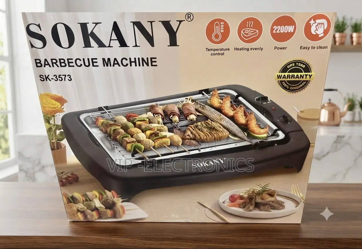 SOKANY Barbecue Grill 2200W Electric– Temperature BBQ Machine