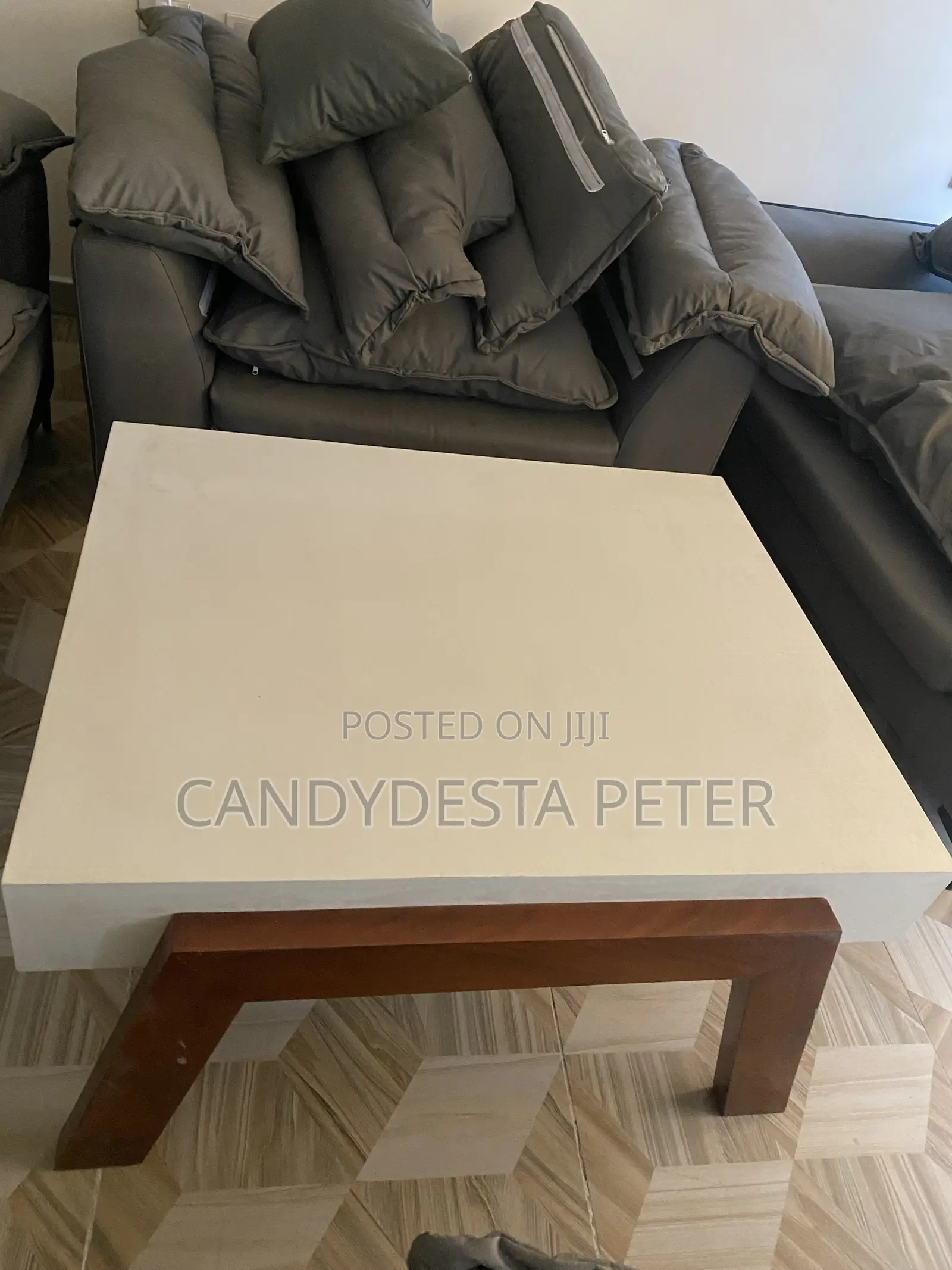 Central Sofa Table With 3 Side Coffee Tables