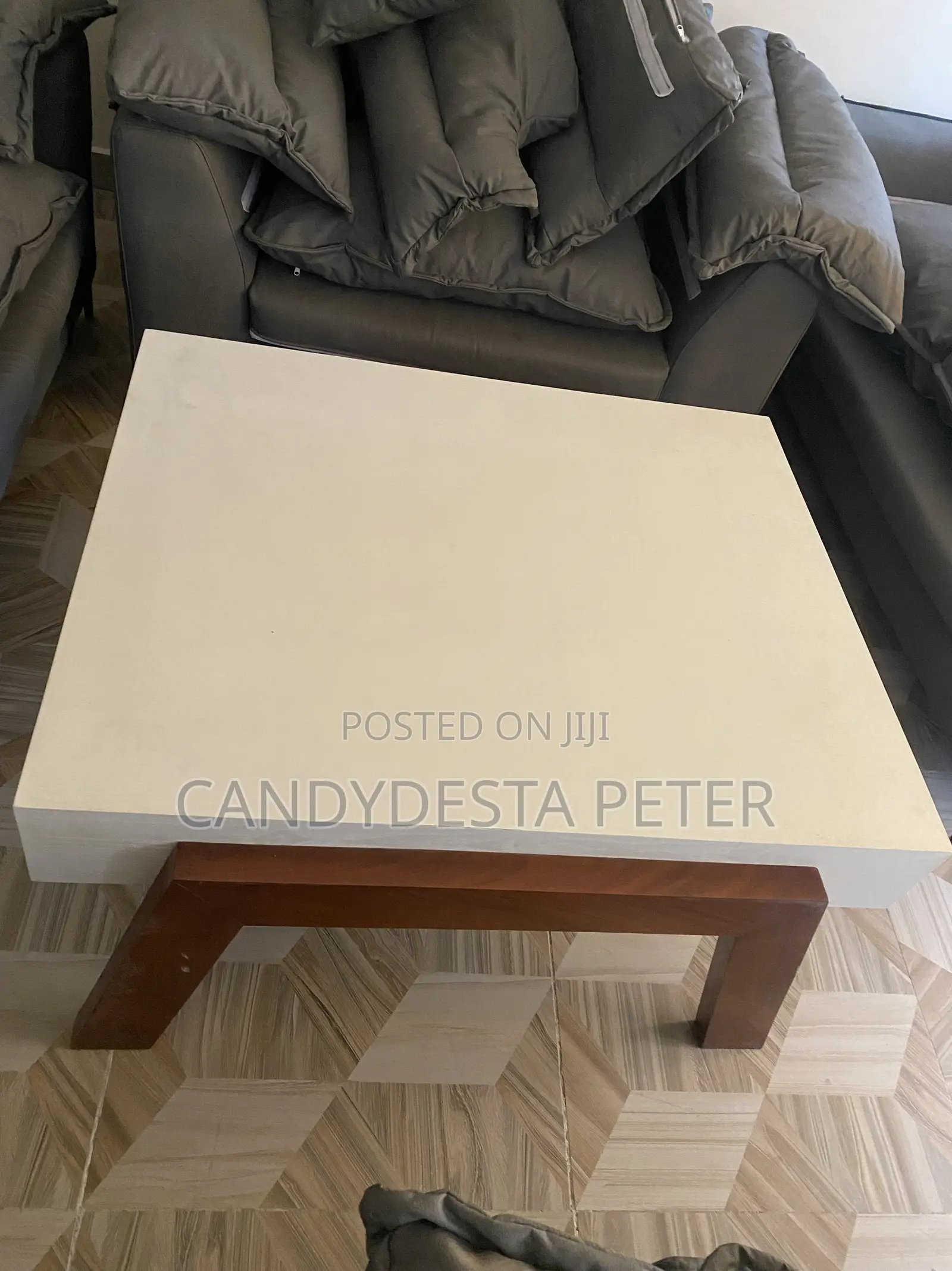 Central Sofa Table With 3 Side Coffee Tables