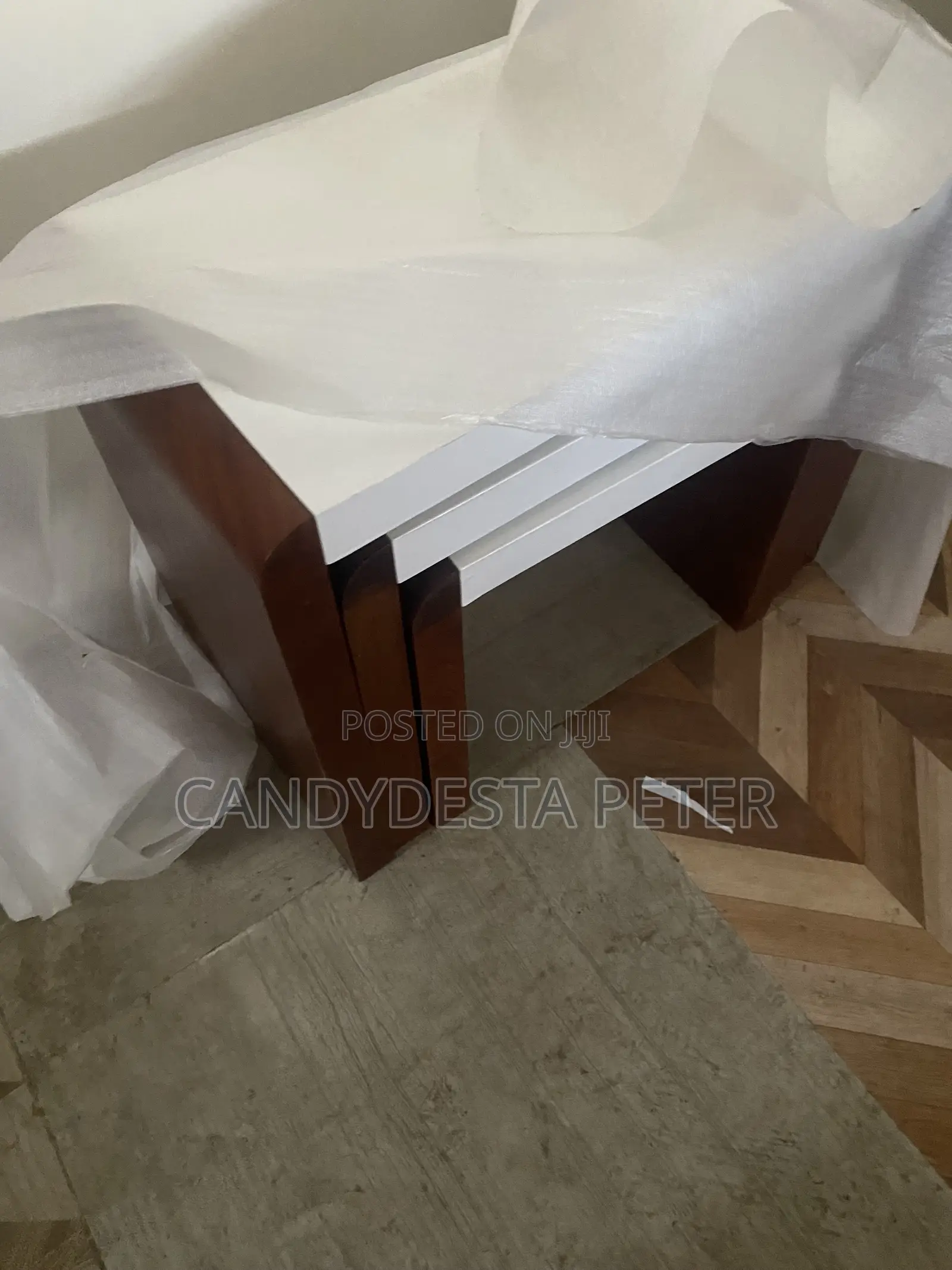 Central Sofa Table With 3 Side Coffee Tables