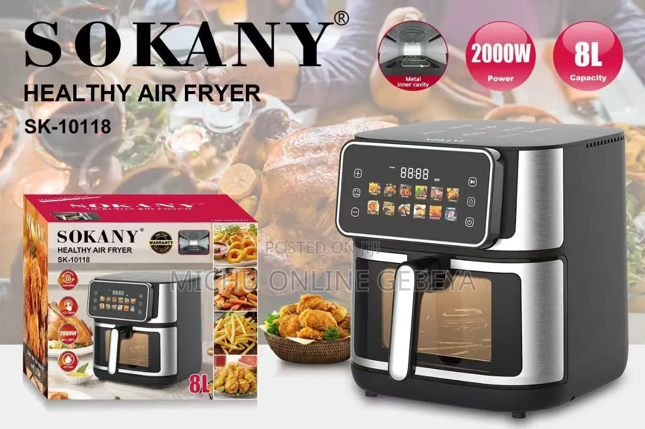 Sokany High Quality 8L Digital Air Fryer/ Free Delivery