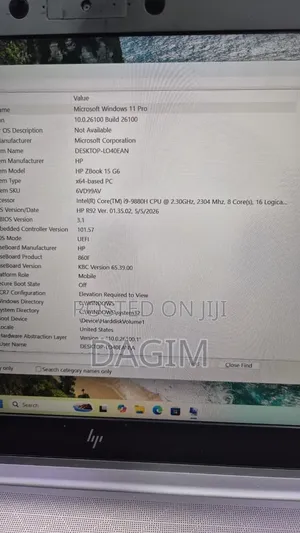 New Laptop HP ZBook 15 G6 16GB Intel Core i9 SSD 512GB