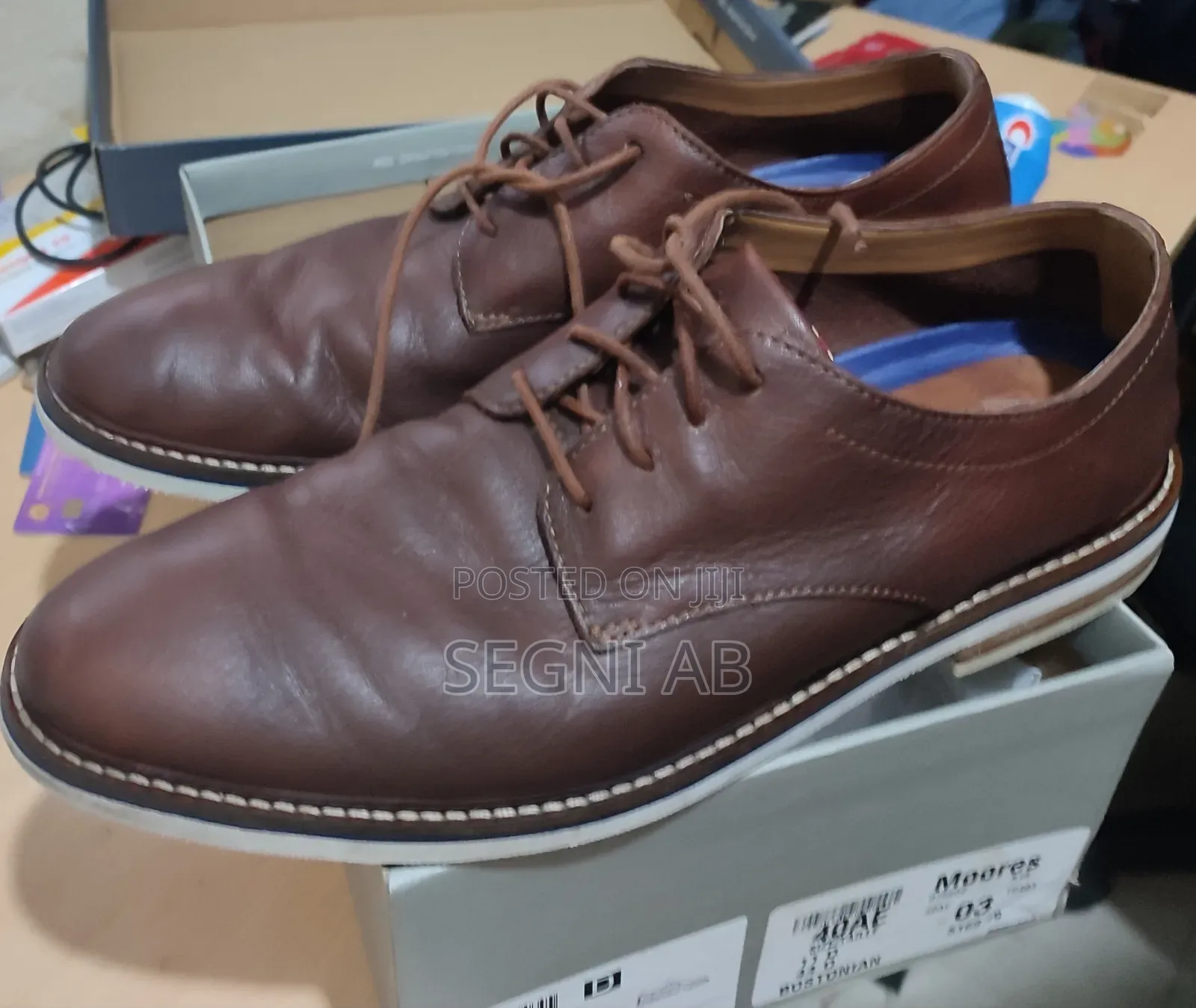 Used Bostonian Men's Formal/Casual Brown Leather Shoes