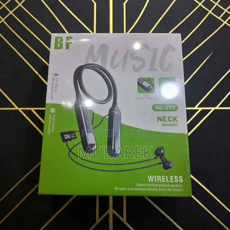 Wireless Neckband Earphones With Digital LED Display