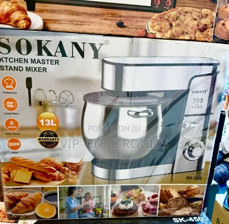 SOKANY Stand Mixer 13L Kitchen Master – 2000W Professional Food Mixer