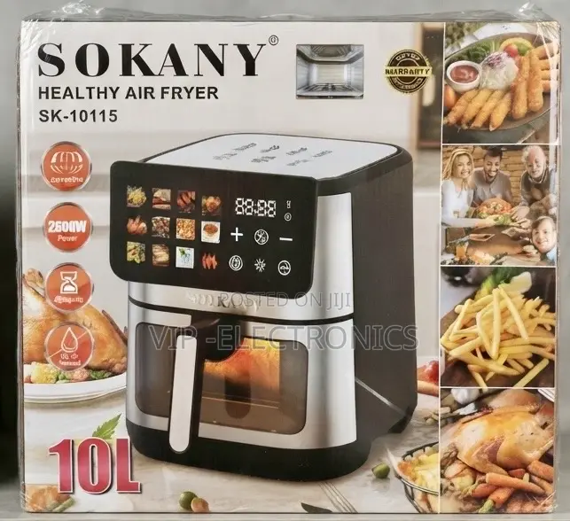 SOKANY Air Fryer Healthy– 10L Capacity, 2600W Digital Air Fryer Oven