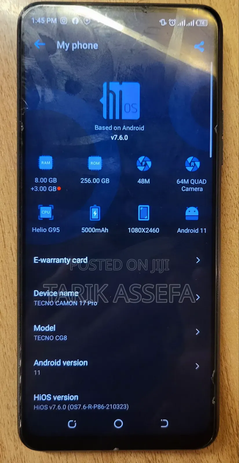 Tecno Camon 17 Pro 256 GB Black
