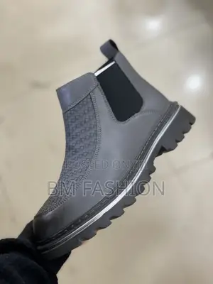 Mens Gray Fashion Lace Less Chelsea Boots
