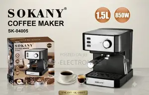 SOKANY Coffee Maker – 1.5L, 850W Espresso Machine