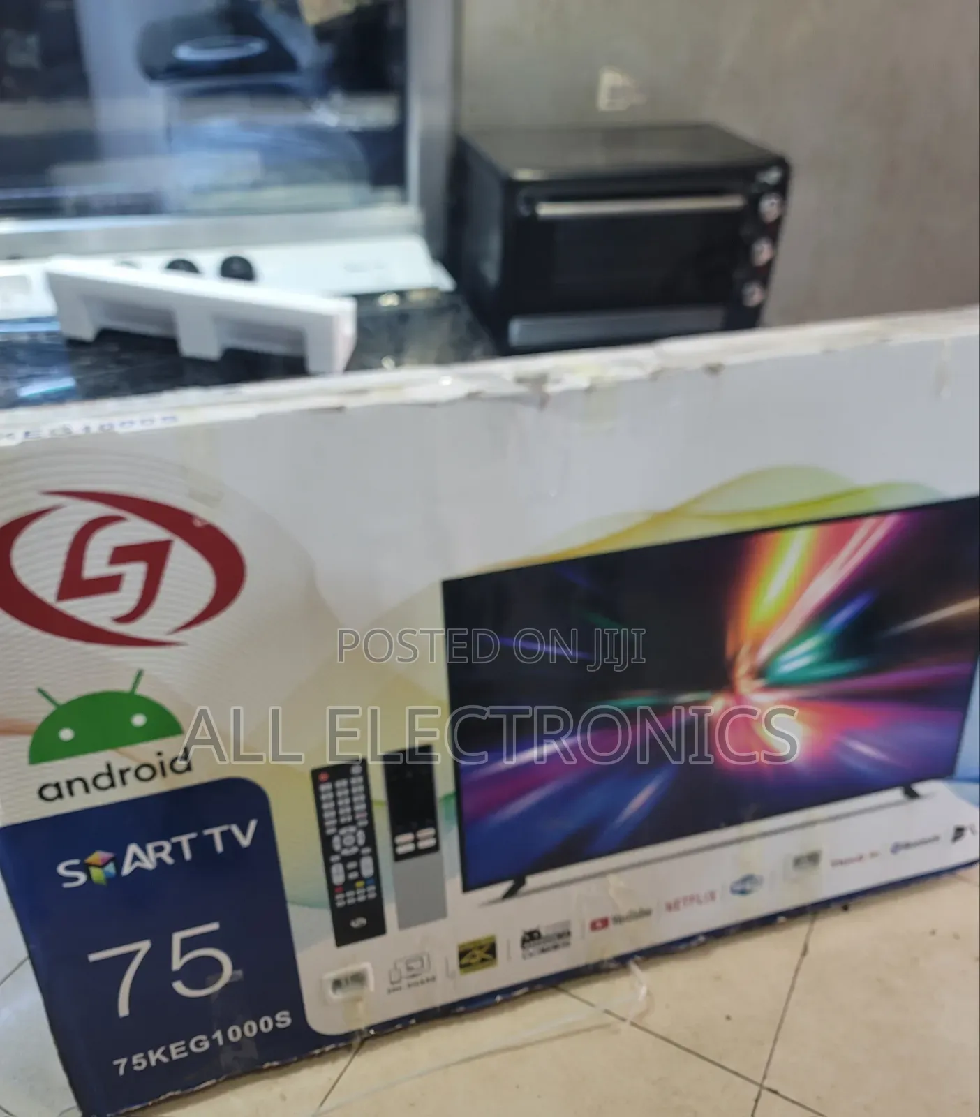 75ኢንች ኤል ጄ ስማርት አንድሮይድ ቴሌቪዥን