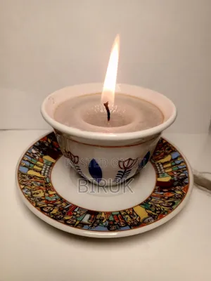 Luxury Handmade Cup Candle | Gift Home Decor Candle | የሲኒ ሻማ