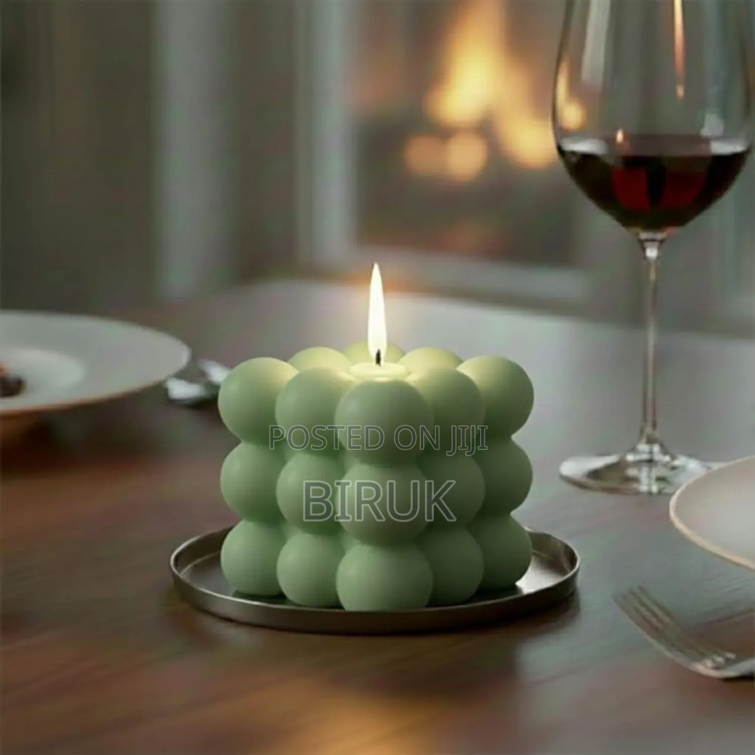 Luxury Bubble Cube Candle | Handmade paraSoy Wax Decorative Candle| ሻማ