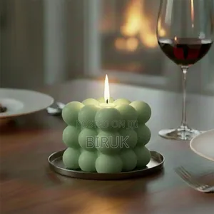 Luxury Bubble Cube Candle | Handmade paraSoy Wax Decorative Candle| ሻማ