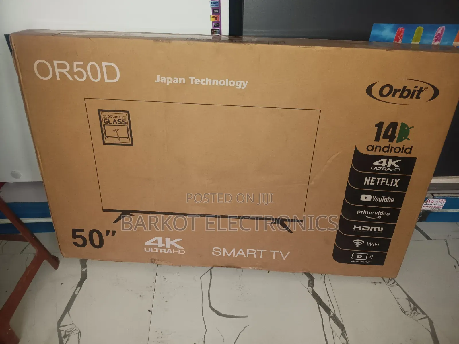 Orbit Smart Qled TV 50 Inch Googel TV Doubel Framless 2026 Hifi Spe