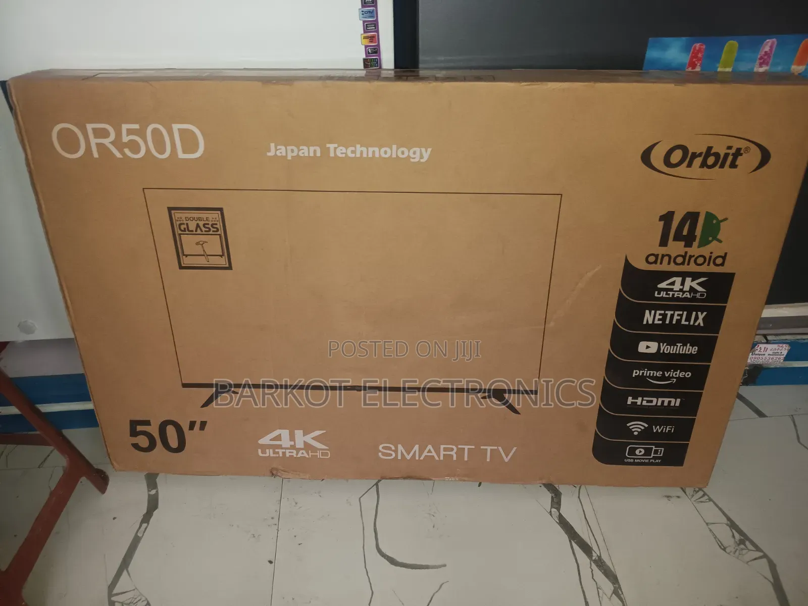 Orbit Smart Qled TV 50 Inch Googel TV Doubel Framless 2026 Hifi Spe