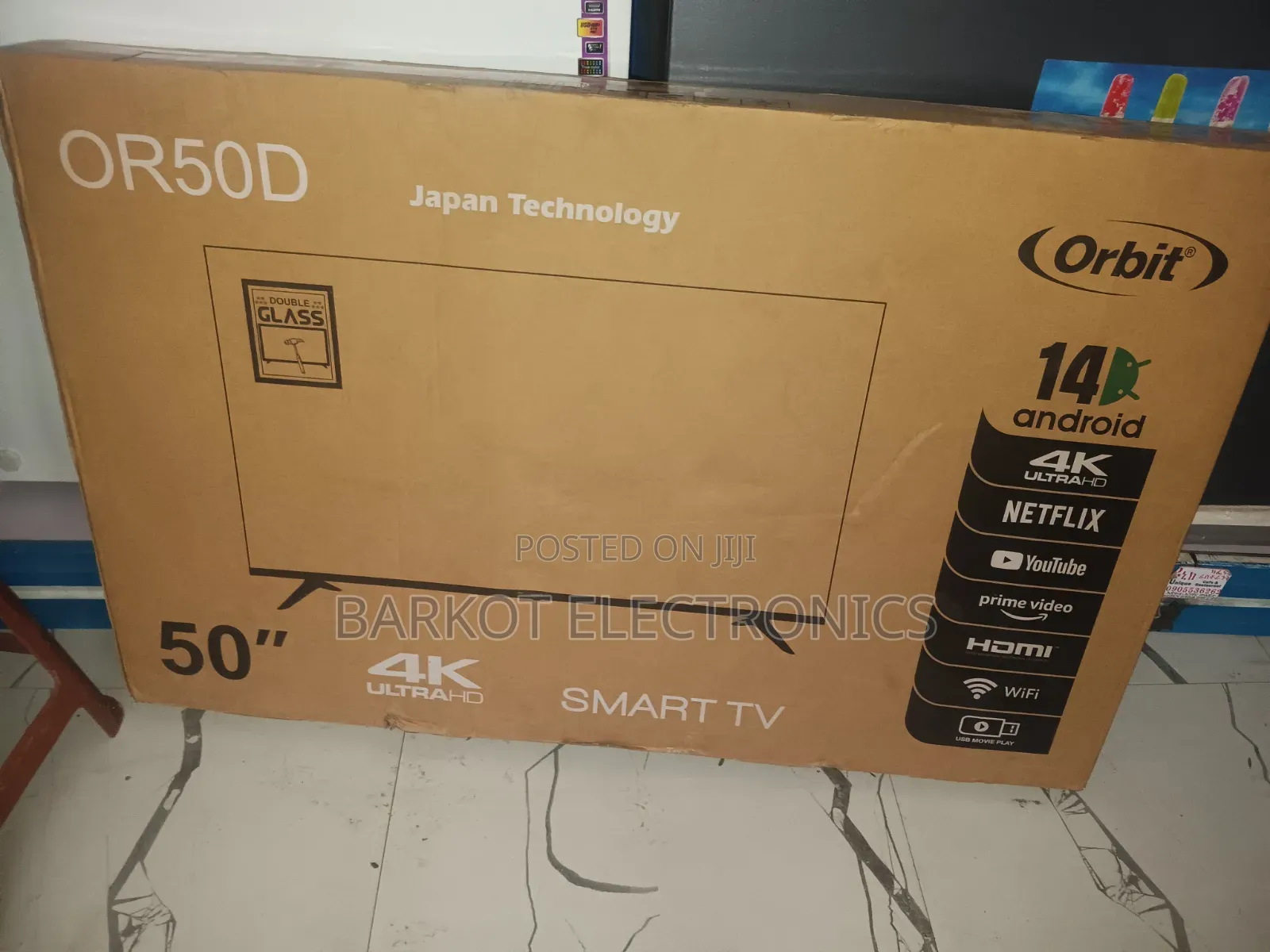 Orbit Smart Qled TV 50 Inch Googel TV Doubel Framless 2026 Hifi Spe