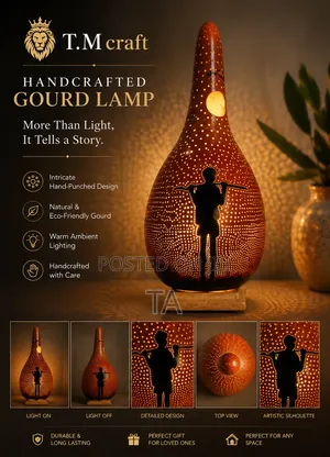 Handcrafted Gourd Lampshade