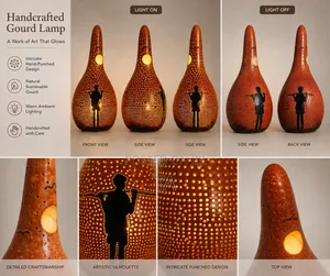 Handcrafted Gourd Lampshade