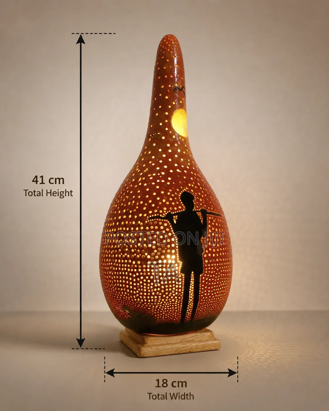 Handcrafted Gourd Lampshade