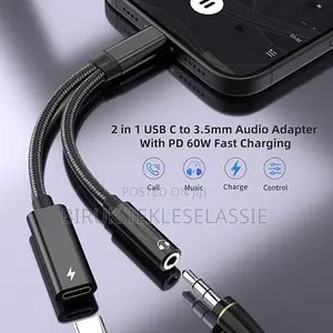 USB-C to 3.5mm Headphone + Charger Adapter