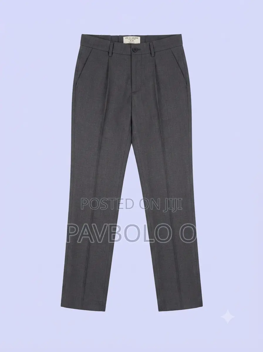 Tailored, Slim-Fit Dress Trousers Featuring Clean Front Pleats Crisp