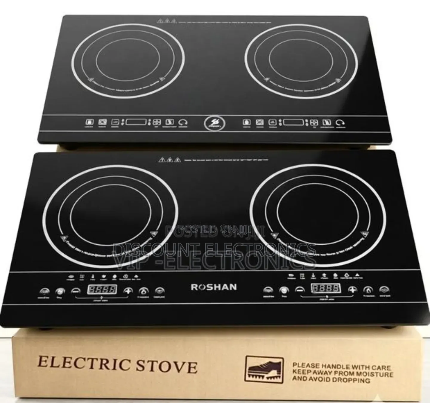 ​Dual-Burner Glass Cooktops: Roshan Touch Stove