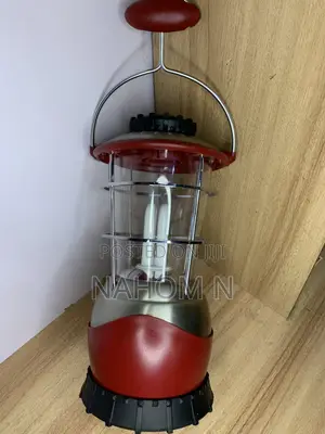 Red and Silver GE SteelBEAM Fluorescent Lantern