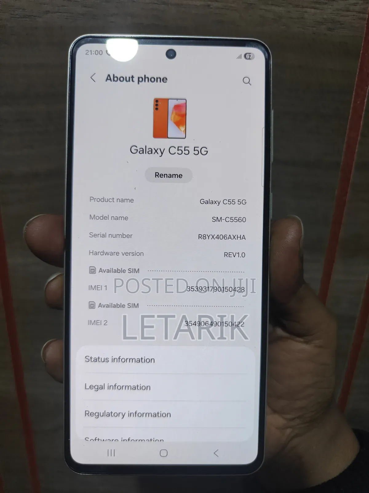 New Samsung Galaxy C55 256 GB Orange