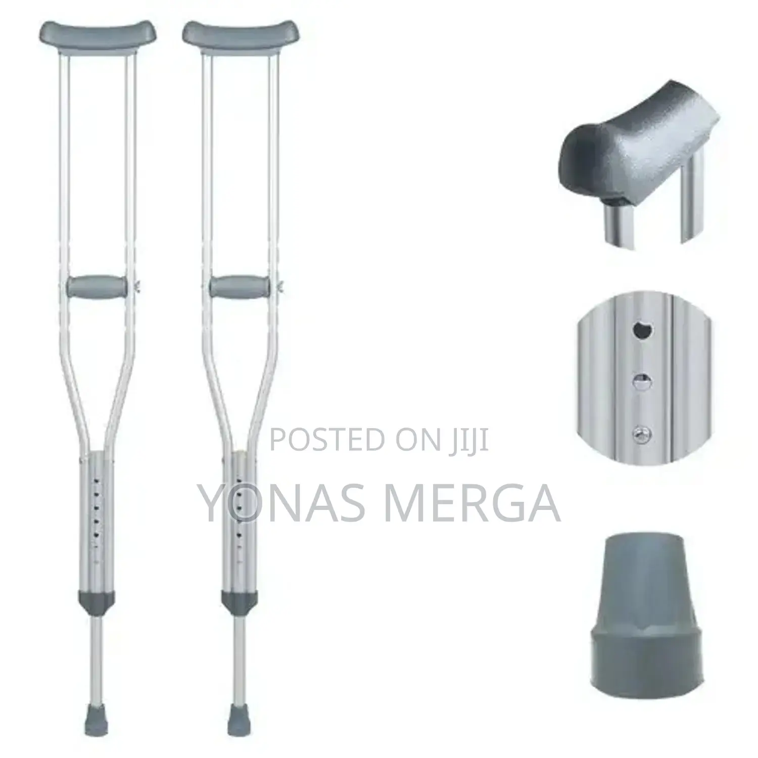 Pair Axillary Crutches輪來center Tube That Provide Load-Bearing Strength