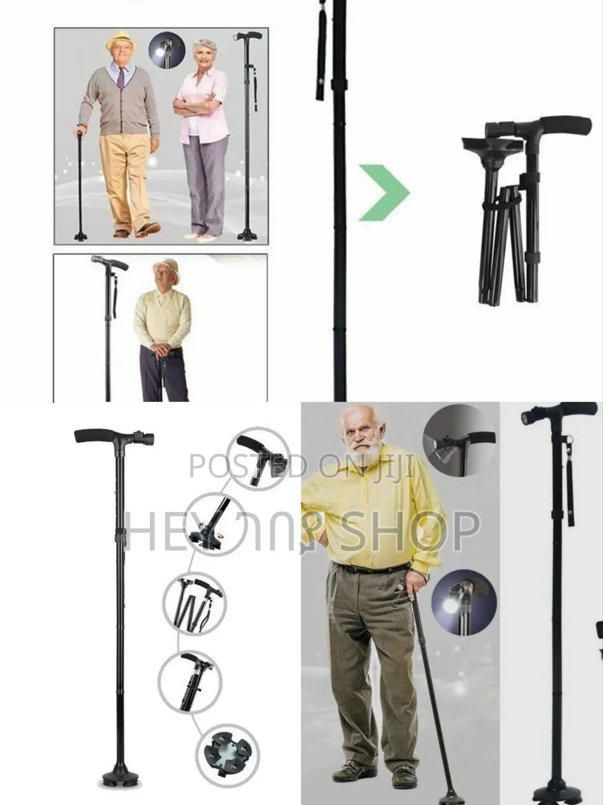 Telescopic Elderly Crutch/ከዘራ