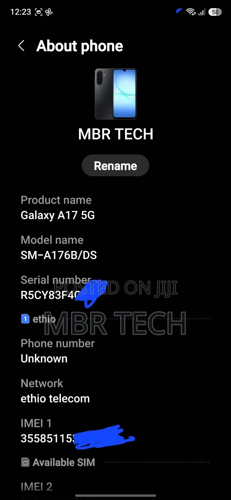 New Samsung Galaxy A17 5G 256 GB Black