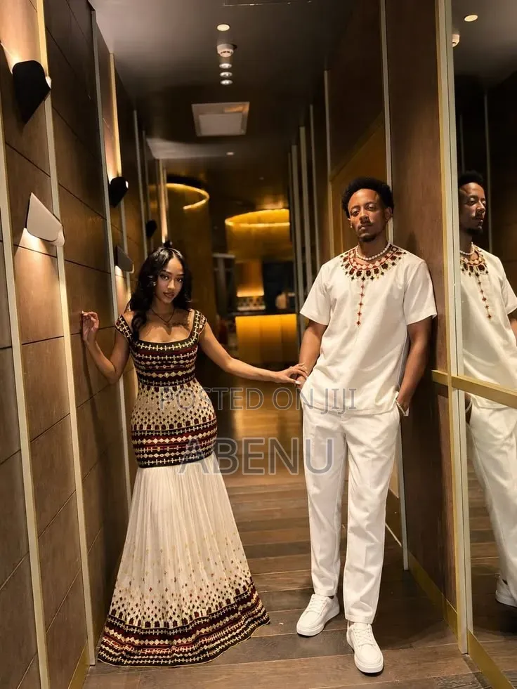 Elegant Ethiopian Couple Traditional Wear | Modern Habesha Fashion